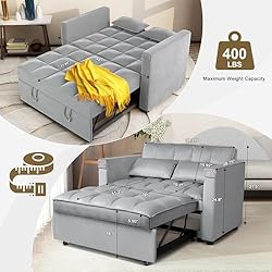 Convertible Sofa Bed, 3-in-1 Multi-Functional