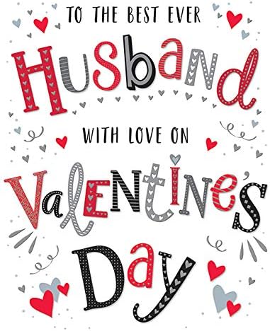Regal Publishing Modern Valentine's Card Husband - 8 x 6 inches, multicolor