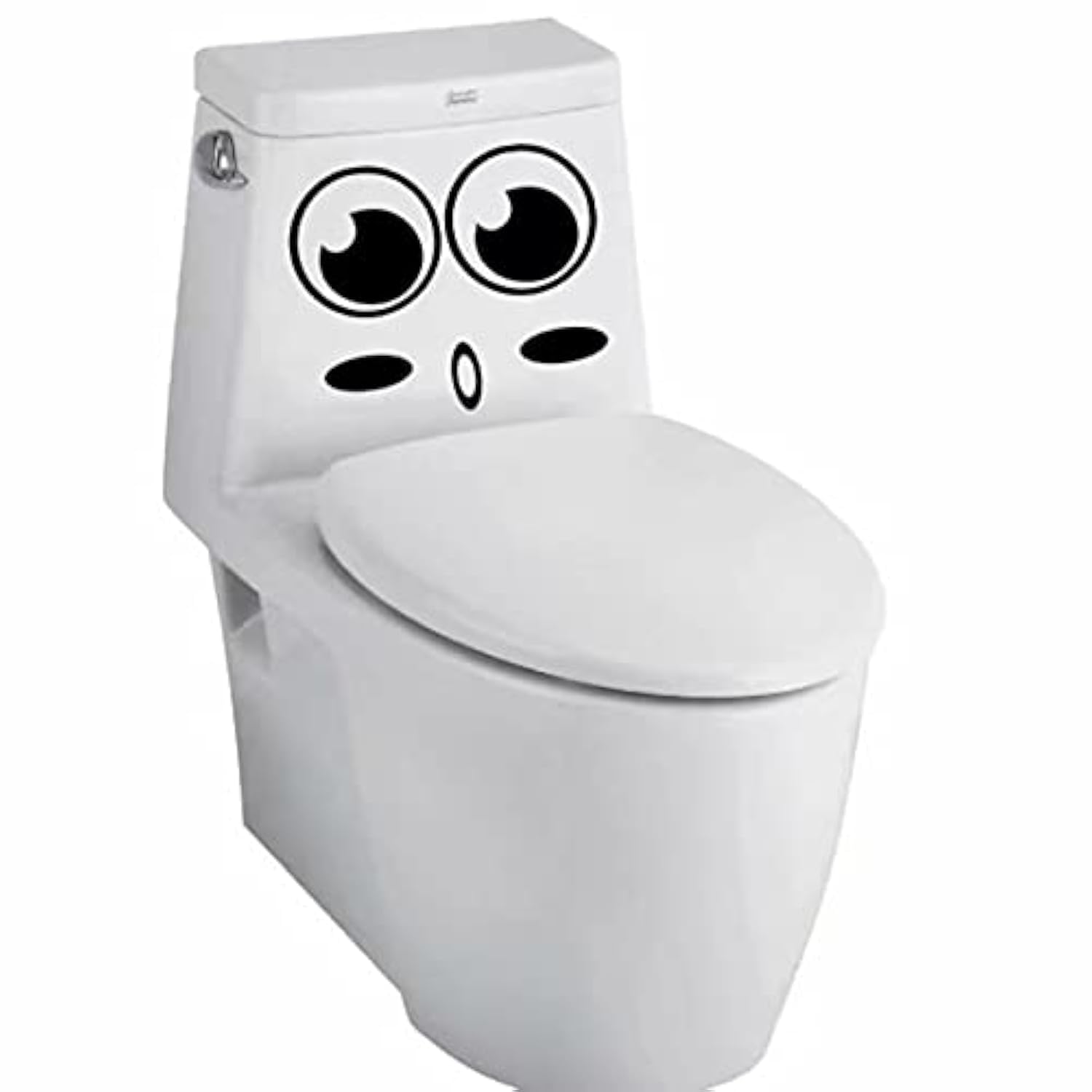sundatebe Smiley Face Sticker for Toilet Bathroom Kitchen PVC 1 Colour One Size