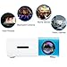 DeepLee DP300 Mini Projector, Portable LED Projector Home Cinema Theater with PC Laptop USB/SD/AV/HDMI Pocket Projector for Video Movie Game Home Entertainment Projector - Blue