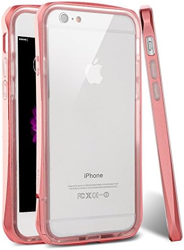 ENDLER TPU Dual Layer Aluminum Metal Bumper Case for iPhone 6/6s [No Signal Weakened][Military Grade] Armor Shield Heavy Duty BUMPER Case for Apple iPhone 6/6s 4.7 inch(Rose Gold))