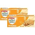 Britannia Nutri Choice Whole Wheat Salted Crackers 7.05oz (200g) - Healthy Breakfast & Tea Time Snacks (Pack of 2)