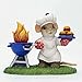 Charming Tails King of the Grill Mouse with BBQ Grill and Hamburgers Figurine