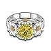 WensLTD Clearance! 2-in-1 Womens Vintage White Diamond Silver Engagement Wedding Band Ring Set (#8, Silver-5)