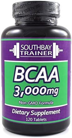 BCAA 3000 mg Brached-Chain Amino Acids 120 Tablets Dietary Supplements South Bay Trainers