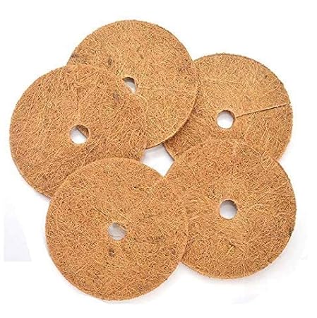 COIR GARDEN 10-inch Coco Fiber Mulch Mat -5 Pieces