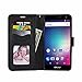 Blu Studio XL 2 Case New Frontier Wireless Accessory Wallet with PU Leather + TPU Inner Fold Stand Pouch with ID Credit Card Photo Cash Slots (Wallet Black)