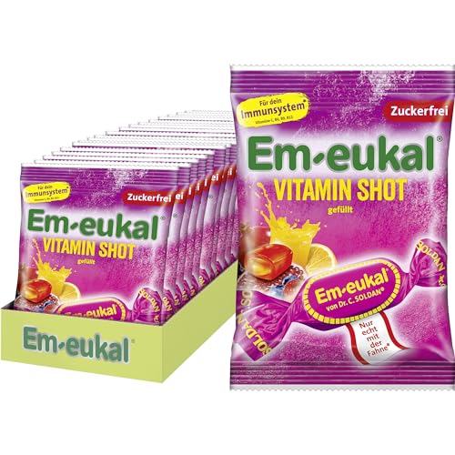 Em-eukal Vitamin-Shot gefüllt zuckerfrei 1500g – Erfrischend fruchtig – mit Fruchtsaftkonzentrat aus Granatapfel & wertvollem Orangenöl – 20x75g thumbnail 1