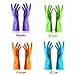 FIVOENDAR 4 Pairs Reusable Household Gloves for Kitchen Dish Washing Laundry Cleaning, Large(4 Colors)