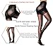 HONENNA Semi Opaque Tights Shaping Control Top Push Up Semi Sheer Pantyhose (Black, Medium)