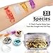 Glitter Tattoo Kit, Nunalisa Gillter Shimmer Body Art 21 Colors Temporary Tattoo Make Up Body Glitter Dust Powder Mermaid Flakes Holographic Nail Sequins for Festival Body Paint Non-toxic