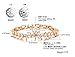 Qinggetme Women Zircon Fine Diamond Plated 18K Gold Wheat Handmade Trinkets Bracelet