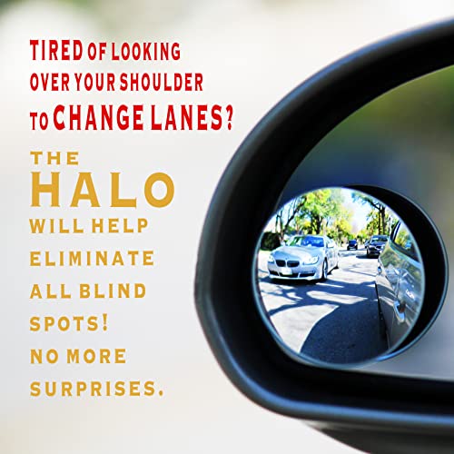 "Halo" Car Blind Spot Mirror by Safe View Company Change Lanes w