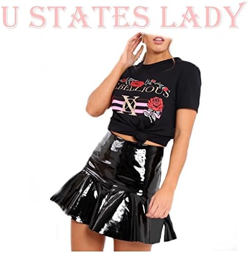 USA Women's New Style Celebrity Striped Slogans Guilty, Queen, Bonjour, Rebellious, Liberte and Perfect OXO Short Sleeve T-shirt Tops 2017 (Rebellious - Black, 12-14)