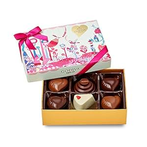 Amazon.com : Godiva Chocolatier 6 Piece Valentine's Day ...