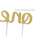 Haperlare Handmade Baby 1st First Birthday Cake Topper Gold One Cake Topper Double Sided Gold Glitter One Birthday Cake Topper First Birthday Cake Decorations