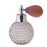 UNIQLED Crystal Art Vintage Style Glass Empty Perfume Bottle Refillable Spray Atomizer 100ml (Pink)