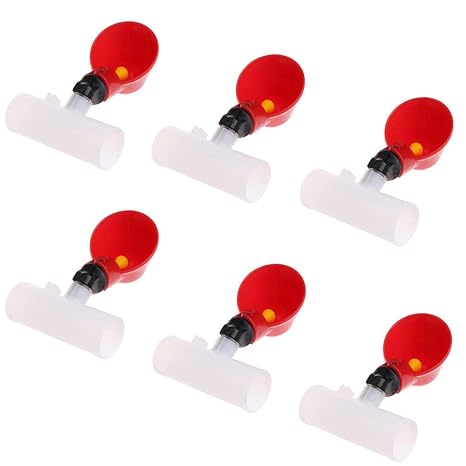 Dreamsknow 6 Pack Poultry Water Drinking Cups Plastic Chicken