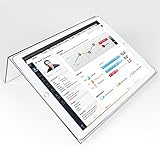 Ipad Stand for Desk,Clear Acrylic E-Book Stand Riser, Acrylic Tablet Stand Holder,Phone/Pad Stand Holder for Desktop/Car/Home/Kitchen, IPad Holder Stand 1 Pack - SupperAcrylic