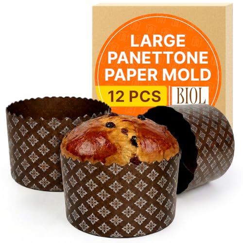 BIOL Paska Kulich Easter Bread Molds 25 oz 12 pcs Panettone Paper Cups Form by BIOL - Used condition - US$10.52