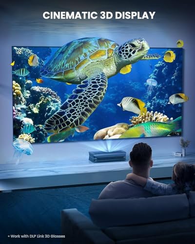 AWOL VISION LTV-3000 Pro 4K 3D RGB Ultra-Short-Throw Projectors, with Dolby Vision & Atmos, HDR10+, 150" UST Laser TV Projector, Home Cinema Laser Projector (includes Fire TV Stick 4K Max)