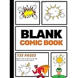 Blank Comic Book: Create Your Own Comic Strip, Blank Comic Panels, 135 Pages, Orange (Large, 8.5 x 11 in.) (Action Comics) (Volume 2)