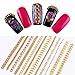 NICOLE DIARY 4 Boxes Nail Rhinestones kit Multi-Size Gems Metal Nail Rivets Studs Colorful Nail Art Decoration Set and 1 Pc Pick up Tweezer