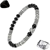 Kartini Studio Black Onyx and Sterling Silver Bracelet, Designer Beads Bracelet, Quality Bead Jewelry for Man