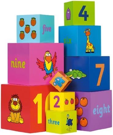 Tidlo T0070 Wooden Rainbow Stacking Cubes