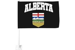 Canada Alberta Flag Car Flag 12x18 In Flags Banner Double Sided Small Flag For Car Waterproof Window Clip Flags (Without Flag