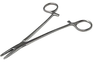 Multipurpose Needle Holder Mayo Hegar with Grooved Cross Serrated Jaws Stainless Steel Locking Ratchet Forceps - 5.5"