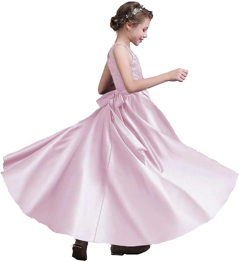 satin gown for kids
