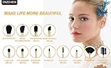 ENZO KEN Shining 12pcs Makeup Brush Set Premium Kabuki Foundation Face Powder Blush Eyeshadow Brushes Makeup Brush Kit with Leather Case