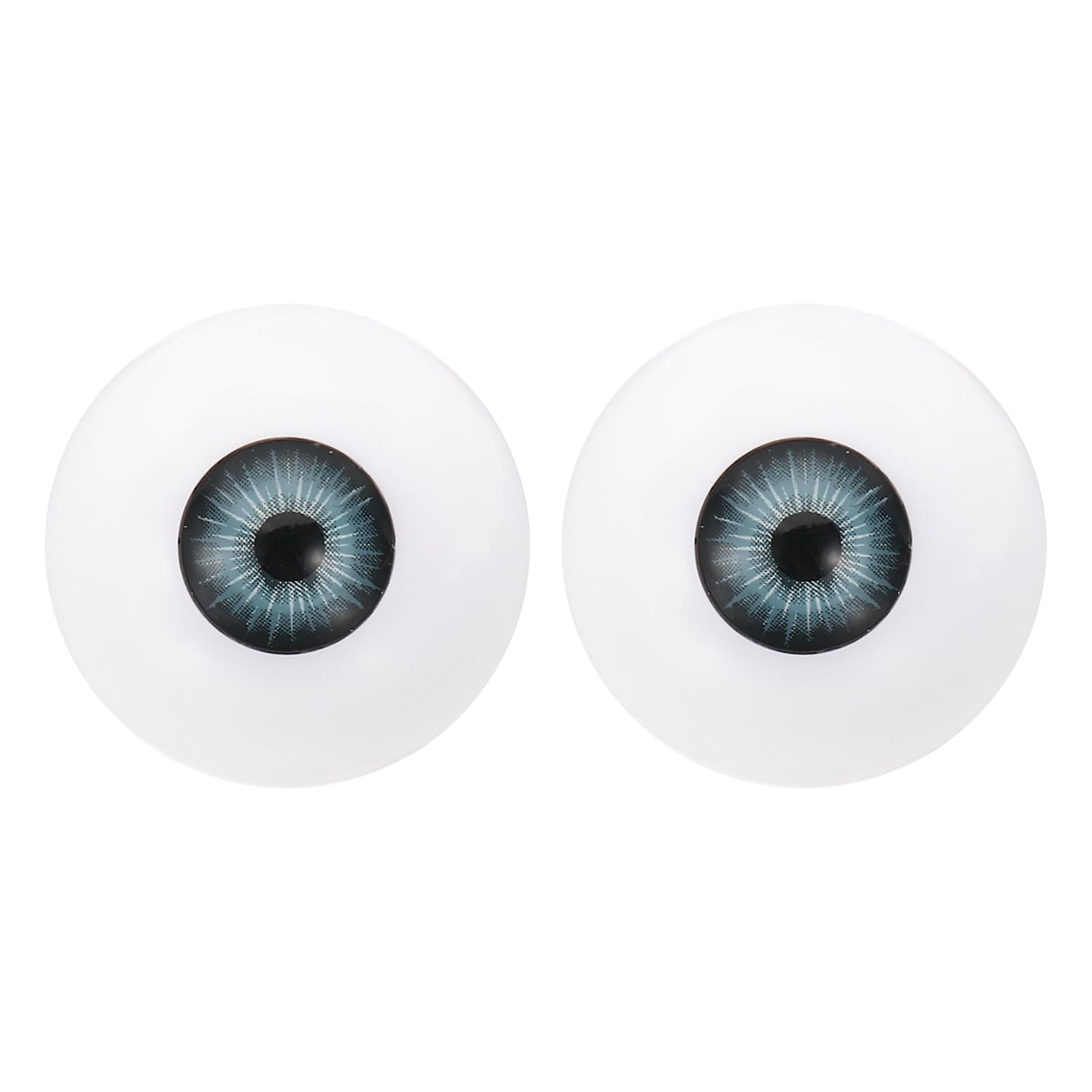 PATIKIL 30mm Safety Eyes,1 Pair Realistic Acrylic Eyes Plastic Half Eyeballs for Masks Halloween Props Art Craft, Blue Gray