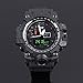 Men's Military Analog Digital Watch Display Sports Watches Multifunctional Large Wrist Watches for Men (Black)