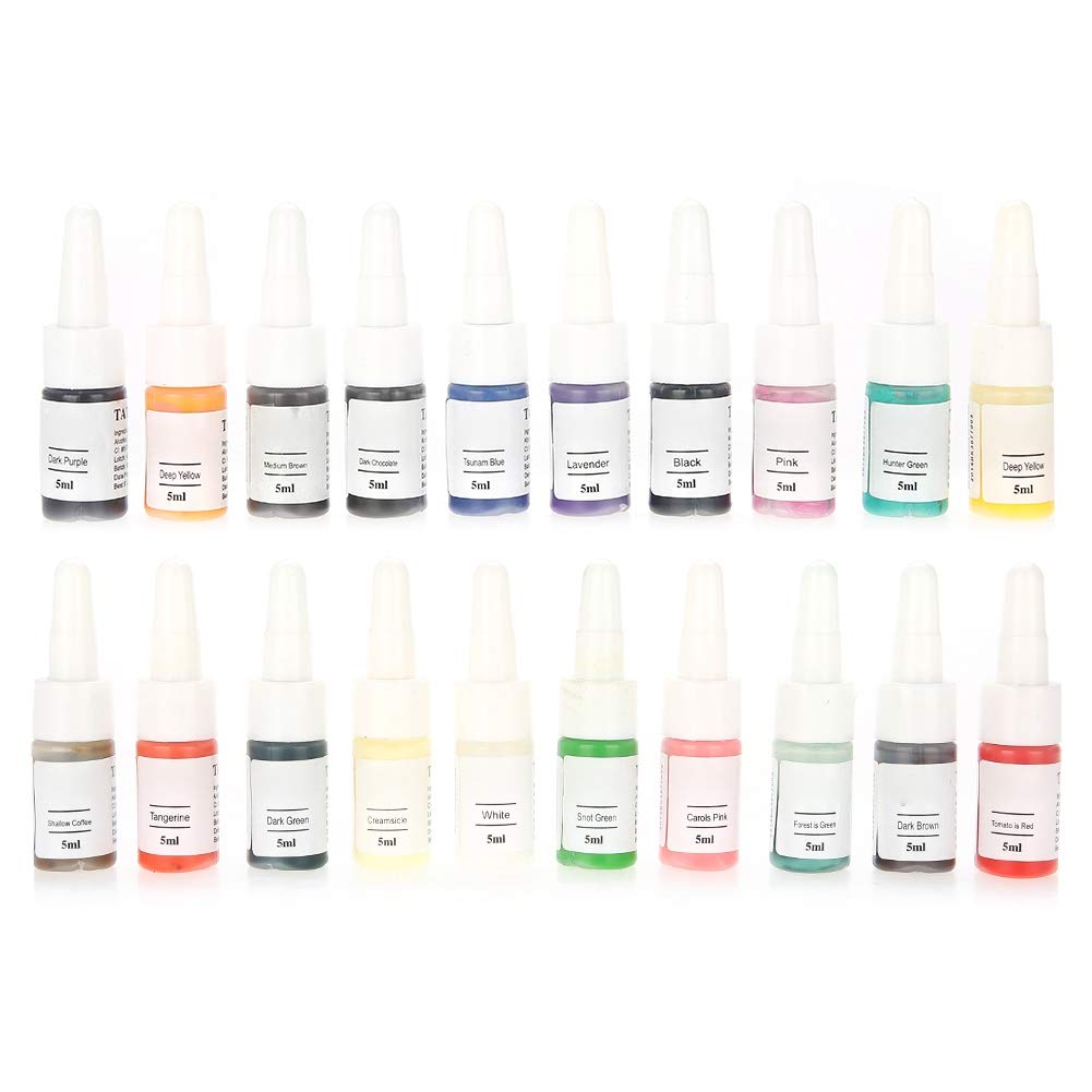 Tattoo Ink, 5ml/bottle Natural Plant Tattoo Ink Longlasting Body Paint