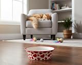 Petface Red Hearts Flared Ceramic Bowl Cats Food or Water 15.4 cm view 6