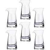 Hemoton Wine decanter, 6 Pack Mini Size Decanters,Small Individual Wine Carafes Decanter, Glass Measuring Cup Milk Frother Cup, Small Carafe for Wine Dinner Parties,Wine Tastings 80ml