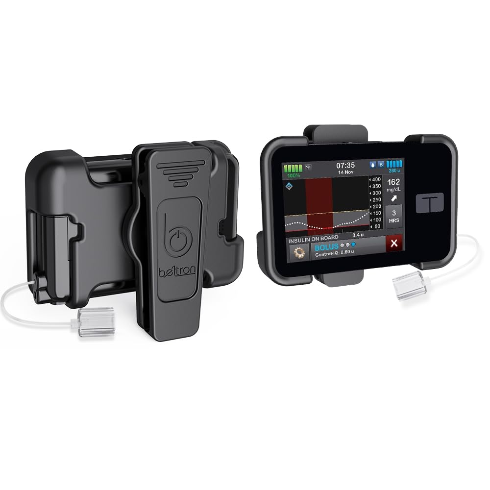 BELTRON Belt Clip for Tandem t:Slim X2 Pump (Strong & Durable Rotating Clip Case for Tandem Diabetes Care TSlim X2 Insulin Pump) - Black