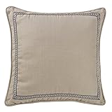 HiEnd Accents FB4162E2 Augusta Linen Euro Sham with Greek Key Trim, 27