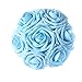 Ling's moment Artificial Flowers Blue Roses 50pcs Real Looking Fake Roses w/Stem for DIY Wedding Bouquets Centerpieces Arrangements Party Baby Shower Home Decorations