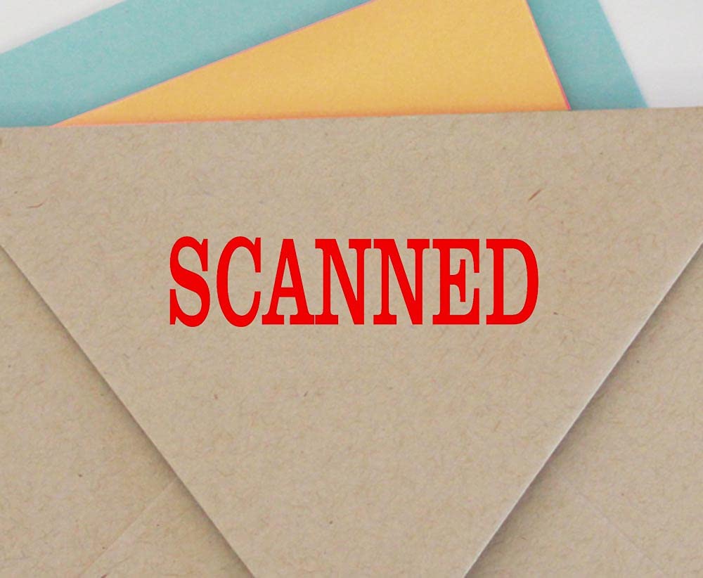 Scanned Self Inking Rubber Stamp Red Ink Office Stationary Custom Colop Stamps