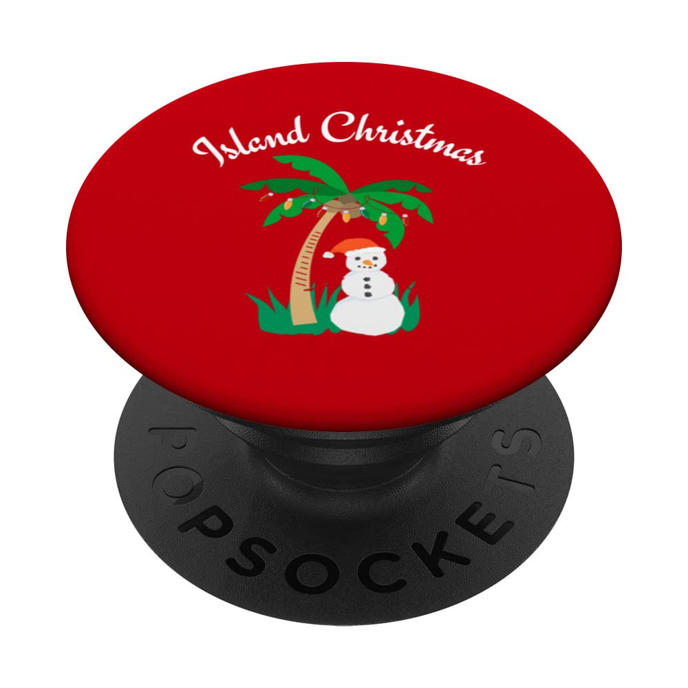 Island Christmas Snowman Merry Happy Holiday Yule PopSockets Swappable PopGrip