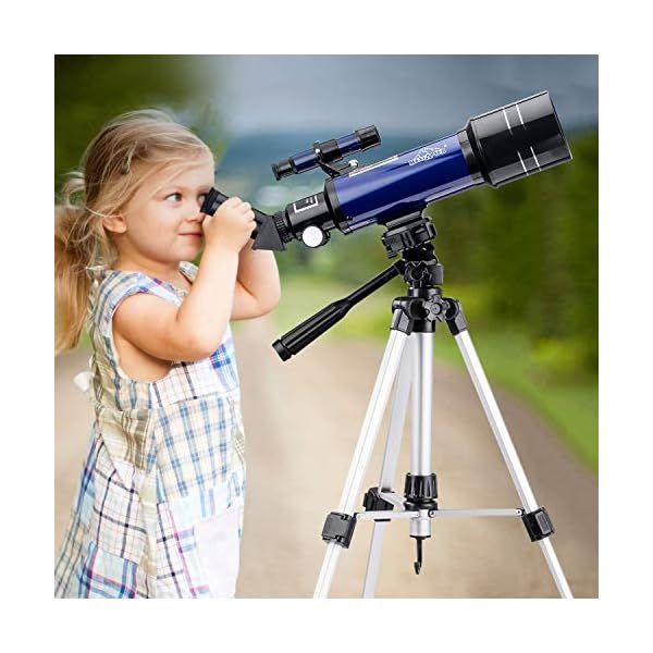 F400-70MM Astronomisches Teleskop mit Stativ, AZ-Halterung FMC Optisches Refraktor-Glas-Teleskopen Fernrohr für Kinder… – Bild 7