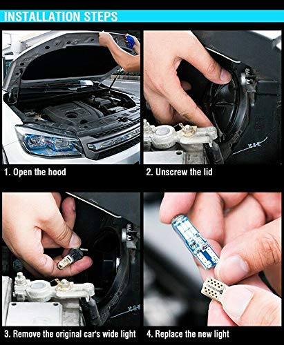 image for ICBEAMER 2pkg T10 Car Interior RGB LED Tail Light Bulb W5W Marker Remo