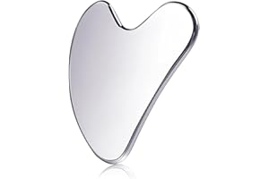 Gua Sha Facial Tool Guasha Stainless Steel Manual Massage Sticks for Jawline Sculpting and Puffiness Anti-aging Firming Lymph