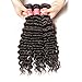 Ali Julia Wholesale 10A Real Peruvian Virgin Deep Wave Hair Weave 3 Bundles 100% Unprocessed Remy Human Hair Extensions 95-100g/pc Natural Black Color(12 14 16 inch)