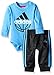 adidas Baby Boys' Sport Bodysuit and Pant Set, Marina, 18 Months