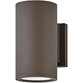 Hinkley Silo Small Outdoor Integrated LED Down Light Wall Lantern, Rust and Corrosion-Resistant, Dark Sky Compliant, Architec