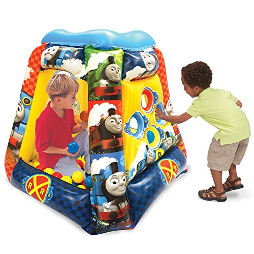 Thomas & Friends Speedy Steamers Ball Pit, 1 Inflatable & 20 Sof-Flex Balls, Blue/Red, 37"W x 37"D x 34"H
